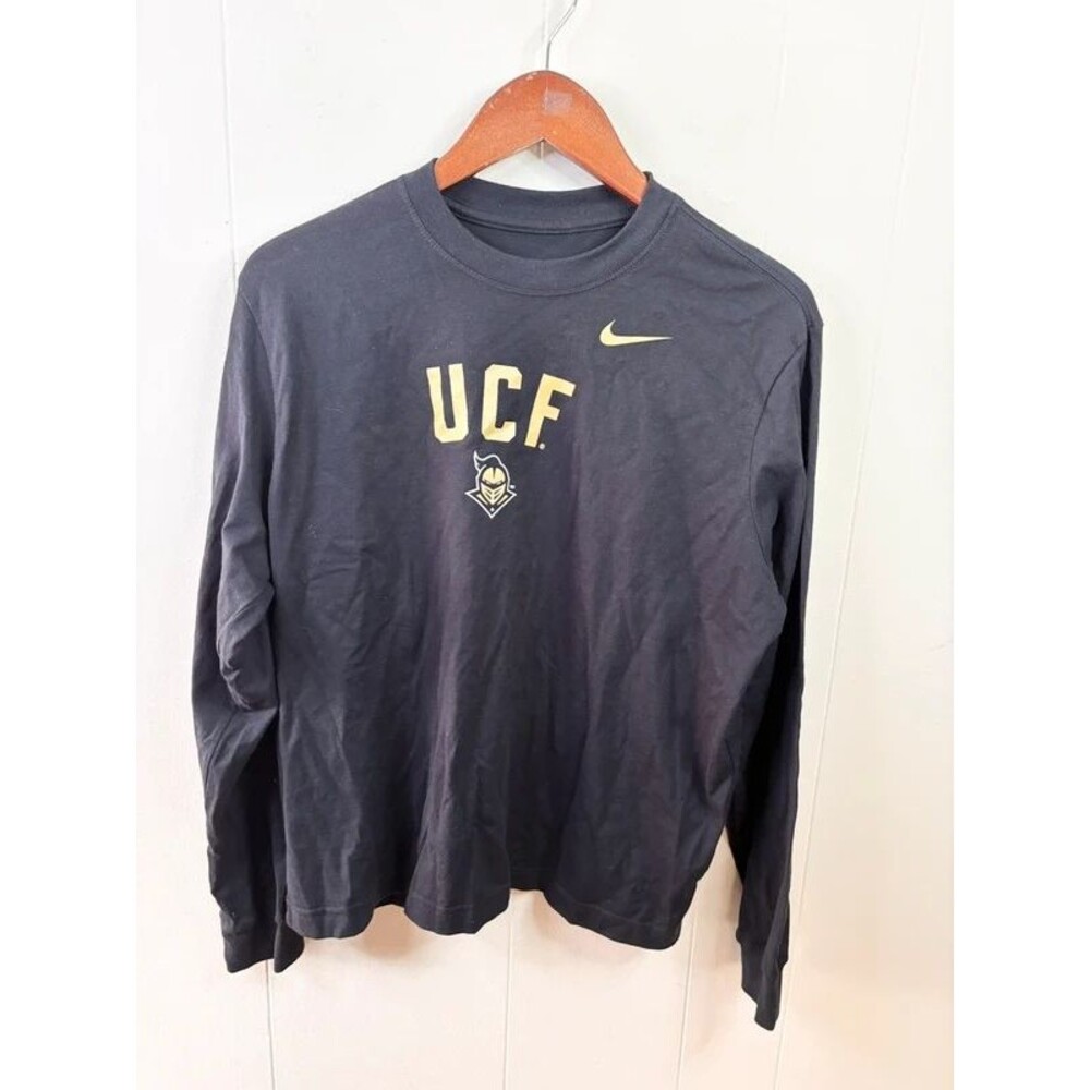 Nike UCF Knights Boxy Cotton Long-Sleeve T-Shirt black size SM new